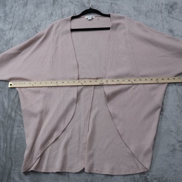 Simply Noelle Open Cardigan Womens Knit Sweater Baggy Relaxed Fit Pink L/XL - Picture 14 of 15